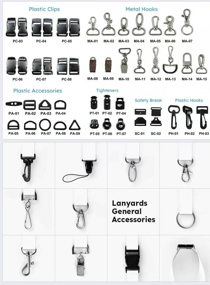 Stainless Steel Ring Custom ID Lanyard Breakaway Safety Waterproof Full Color Print​