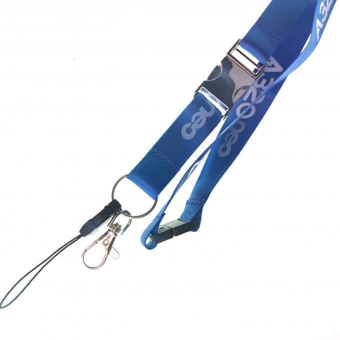 Stainless Steel Ring Custom ID Lanyard Breakaway Safety Waterproof Full Color Print​