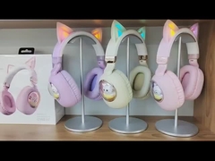 400mAh Batterijcapaciteit RGB Trichromatische Verlichting Kinderen Cartoon Draadloze Bluetooth Hoofdtelefoon