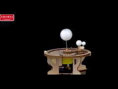 Aarde-maan-zon Student Globe Leerinstrumenten DIY Houten stam Wetenschappelijk educatief speelgoed