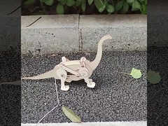 3D Houten DIY Elektrische Dinosaurus Puzzle Kind Wetenschappelijke Educatieve Assemblage Speelgoed