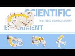 Samengestelde DIY 3D puzzel houten bouwstenen pingpongbal pistool speelgoed voor kinderen