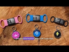 Track Rubber Pet ID Hond ID NFC Tag Sleutelhanger Huisdier Ketting Aangepast Logo Gepersonaliseerd Met QR Code Huisdier