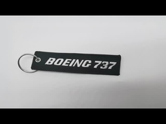 BOEING 737 Black Embroidery Keychain