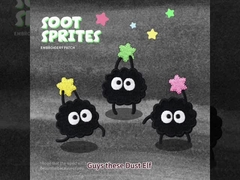 Hoopvolle Charm Sticker: Fantasy Soot Sprite met Pink Star voor Creatieve Garderobe