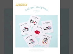 Custom Cat in Fishbowl Iron-On Patch - Schattige borduurwerk + Snelle zelfgemaakte gift + verheffende boodschap