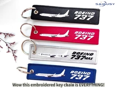 Op maat geborduurde sleutelhanger