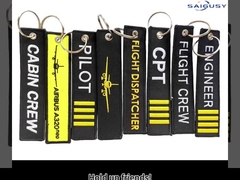 Op maat geborduurde sleutelhanger