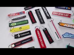 Gepersonaliseerde Airbus Geweven Sleutelhanger Verwijder voordat u vliegt Geborduurde Sleutelhangers