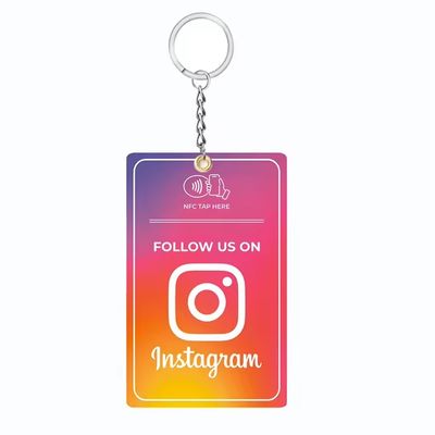 التكامل الاجتماعي السلس NFC سلسلة مفاتيح Instagram حصرية + جمالية منحدر + متابعة فورية