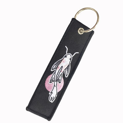 comprar Pescado y flor doble bordado de cara llavero anillo de metal llavero de moda accesorios de adornos online manufacture