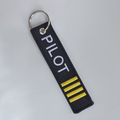 Buy PILOT Aviator Keychain Gift Letter Double Sided Embroidered Metal Keychain Accessory online manufacture