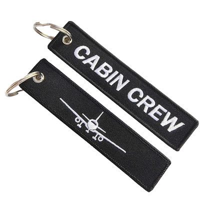 Buy Cabin Crew White Keychain Fashion Trinket Aviation Gift Accessories Airplane Embroidery Keychain Flett Crewe Keychains online manufacture