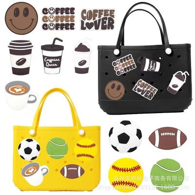 comprar Tote Beach Black Toys Keychain Letras e Números Keychain de borracha personalizado online manufacture