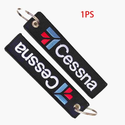 Buy Customized logo Design Keychain Gifts Handmade Woven Key Tag Embroidered Keychain online manufacture