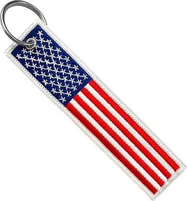 Buy Flag woven Keychain Tag with Key Ring, EDC for Motorcycles, Scooters, Cars and Gifts online manufacture