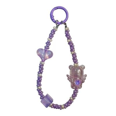 Buy Luxury Phone Chain Strap Flash Diamond Crystal Strawberry Cell Phone Beaded Strap online manufacture