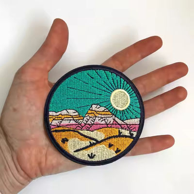 Buy Round Shape Clothing Embroidery Patches Custom Fashion 3d Embroidered Patches online manufacture