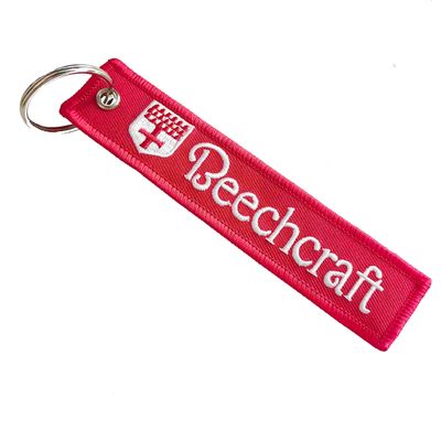 Buy Custom Beechcraft Embroidered Keychain – Dual-Sided Logo, Aviation Branding & Bulk Gift Orders online manufacture
