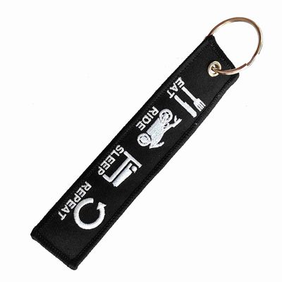 Buy 3-Pack Embroidered Cycling Keychains - Motivational 'Eat Ride Sleep' Design + Motorcycle Accessories/Outdoor Gear + Durable Fabric & Metal Rings + Gift-Ready Bundle online manufacture