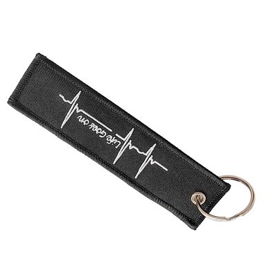 comprare Minimalista battito cardiaco chiaviera incanto - Nome personalizzato / data ricamo - Anello in acciaio inossidabile online manufacture
