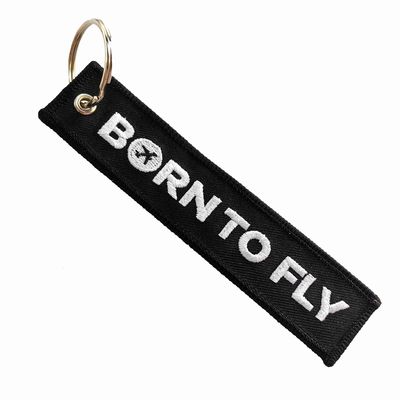 Buy Travel Gift Keychain - Anti-Fade BORN TO FLY Embroidery / Waterproof Polyester & Custom Packaging online manufacture