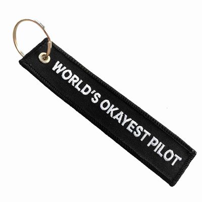 Buy Custom Embroidered Pilot Keychain - Durable Polyester Travel Gift with Metal Ring | Colorfast Threads & Water-Resistant Design online manufacture