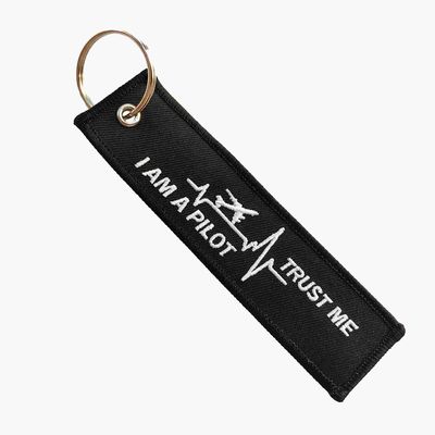 Buy Personalized Pilot Keychain - TRUST ME Design with Anti-Fade Stitching & Water-Resistant Polyester Fabric online manufacture