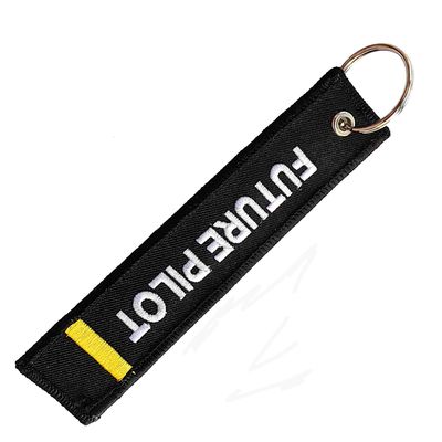 Buy Custom Pilot Keychain - Embroidered 'FUTURE PILOT' Design | Anti-Tarnish Metal Ring & UV-Resistant Threads | Military-Inspired Gifts online manufacture