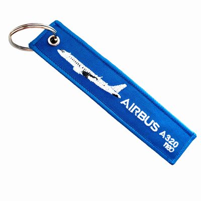 Buy Airbus A320 Precision Embroidery Keychain | Aviation-Grade Fabric + Reinforced Metal Ring | Collector's Travel Essential online manufacture