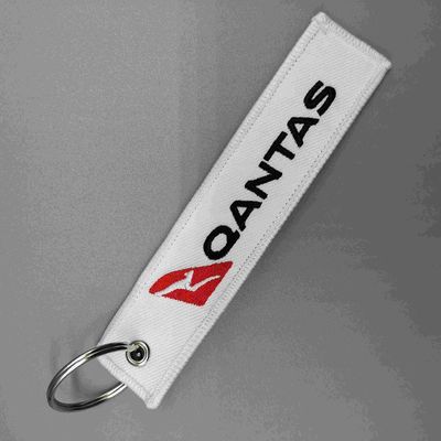 Buy Polyester Zinc Alloy Custom Embroidered Keychain Elegant Aviation Tag Keychain online manufacture