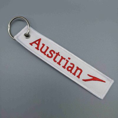 Buy Symmetrical Flight Tag Keyring Double Stitch Pure White Aesthetic For Aviation Collector online manufacture