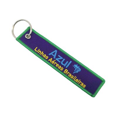Buy 3D Custom Embroidered Keychain Flight Tag Keychain Eye Catching Long Lasting online manufacture