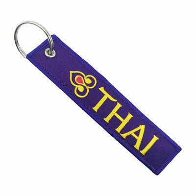 Buy Luxury Custom Embroidered Keychain Travel Accessory Embroidered Name Keychain online manufacture