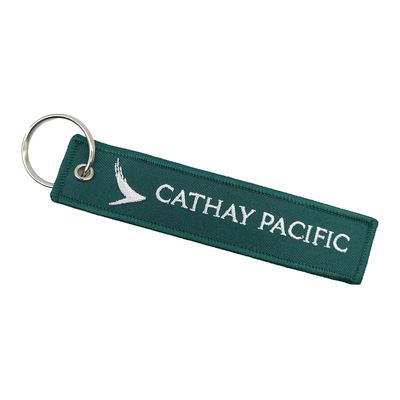 Buy Branded Corporate Custom Embroidered Keyring Eco Friendly Metal Ring Polyester online manufacture