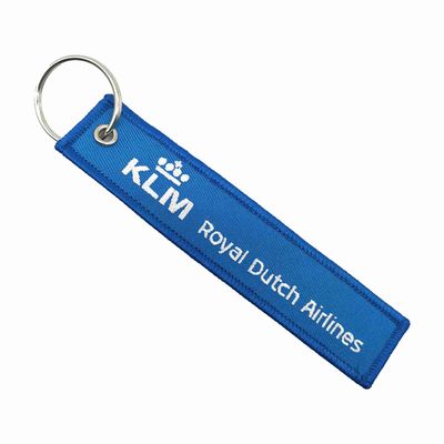 comprar Gif de viagem Keychain bordado personalizado Keychain portátil de dois lados KLM Royal Dutch Airlines online manufacture