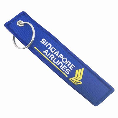 Buy Singapore Airlines Custom Embroidered Key Fob Reinforced Edge For Aviation Enthusiast online manufacture
