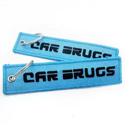 Buy Double-Sided Durable Woven Keychain - Custom Text & Graphics - Anti-Rust Metal Ring - Laser-Cut Custom Shapes online manufacture
