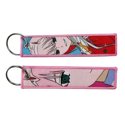 comprar Reversible llavero tejido con bordes sellados térmicamente OEKO-TEX Certificado Vector Archivo de personalización online manufacture