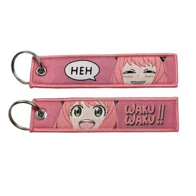Buy Playful Dual-Sides Anime Keychain - Emoji Customization - Jacquard/Satin Weaving - Laser-cut Edges online manufacture