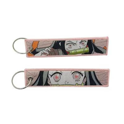 Buy Easy Carrier Custom Woven Keychain Resist Fading Custom Fabric Key Tags online manufacture