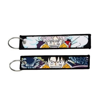 Buy Rust Resistance Custom Embroidered Keychain Zinc Alloy Ring​ Woven Key Chain online manufacture