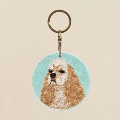 Buy Gentle Cocker Spaniel Keychain - Embroidered Pet Keepsake - Mint Fresh & Personalized Warmth online manufacture