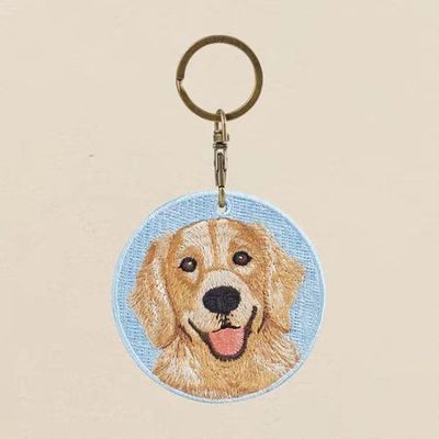 Buy Woven Pet Medal Keychain - Cute Animal Badge for Keys & Backpacks online manufacture