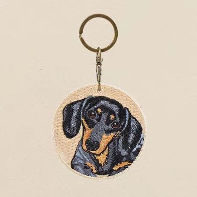 Buy Handstitched Dachshund Keyring Charm - Thoughtful Pet Keepsake + Everyday Carry + Artisan Quality online manufacture