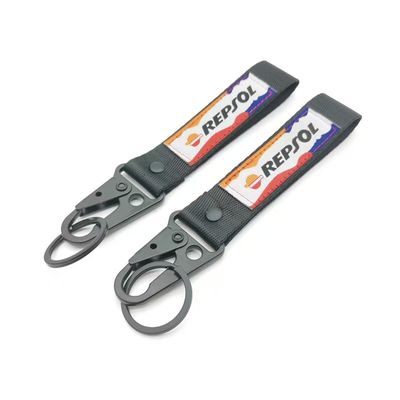 Buy REPSOL-Style Woven Lanyard Keychain - Vibrant Jacquard Logo & Anti-Slip Hardware - Ready-to-Gift Packaging online manufacture