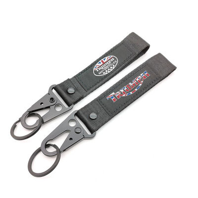 Buy Heritage Motorbike Keychain Strap - TRIUMPH-Inspired Jacquard Crest & Riveted Metal Hooks - British Biker Essentials online manufacture