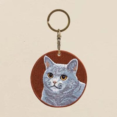 Buy Silver Whispers Keyring - Moonlit Fur Gradients & Hidden Paw Print | Soulful Pet Parent Token online manufacture