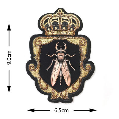 acheter Vintage Crown & Beetle Appliqué Emblème de l'épaule en tissu haut de gamme Conception réutilisable et personnalisée online manufacture