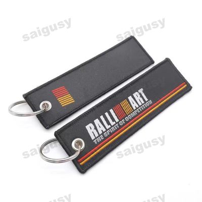 comprar Diseño bordado de oro negro Car Culture Key Fob con tonos metálicos y contraste diseño de costuras de costuras bienvenido online manufacture